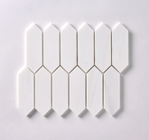Bianco Dolomite Picket Mosaic Honed  HTC 1 piece